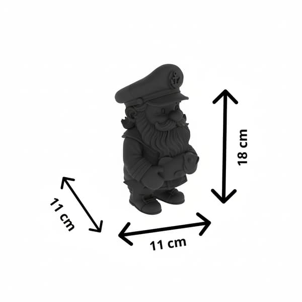 DECORATIVE FIGURINE: CAPTAIN BEAR WITH A FISH – A GIFT, AVAILABLE IN MANY COLOURS