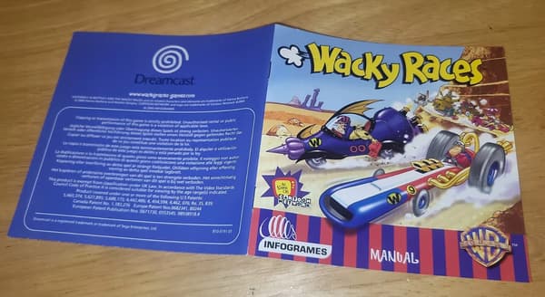 WACKY RACES – DREAMCAST DC without the game – MANUAL ONLY!