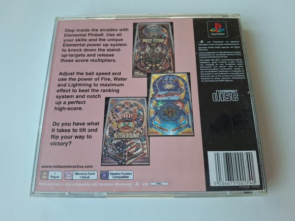 ELEMENTAL PINBALL PSX PS1 ENG