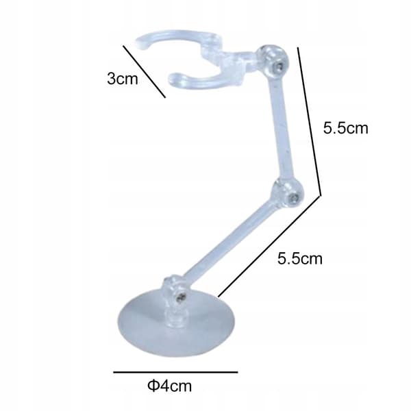 4-piece clear action figure stand, action figure display holder, base, doll, white