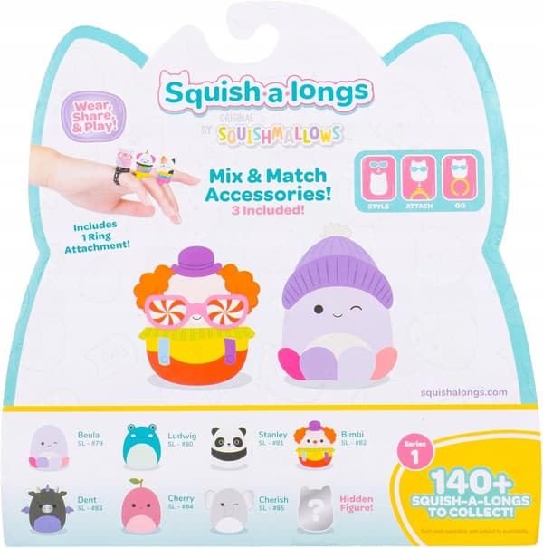 SQUISHMALLOWS Squish-A-Longs 8 Mini Figures + Accessories