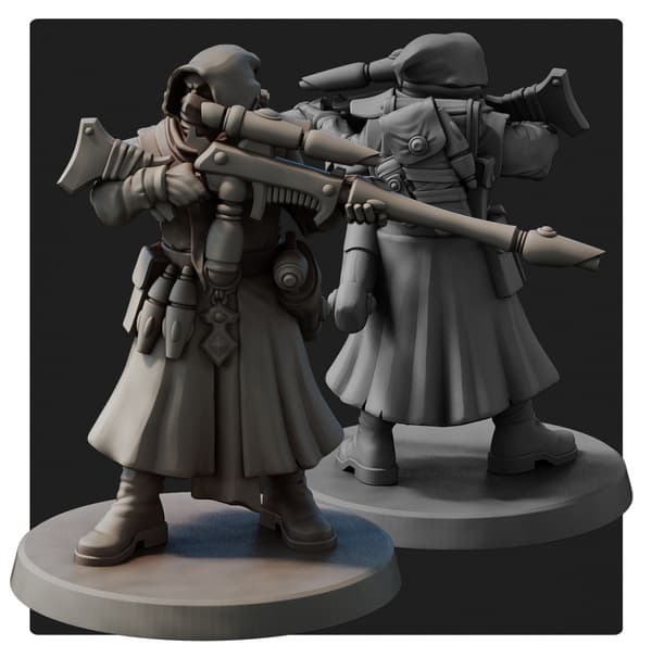 Starwatchers x5 Red Pilgrim Miniatures 28 mm