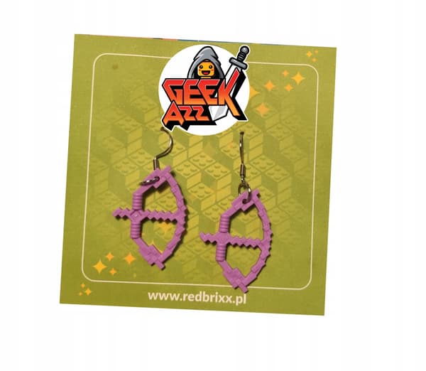 DIY Lego Minecraft arch earrings made from bricks