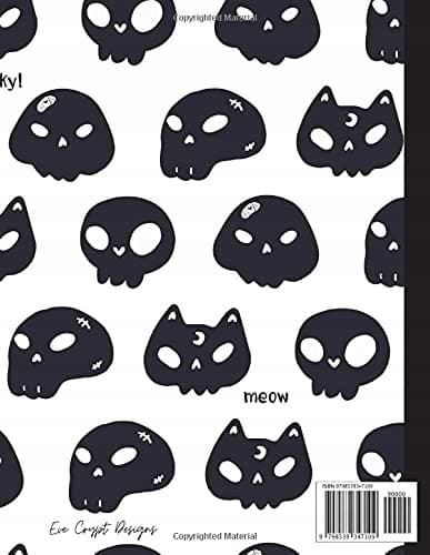 Composition Notebook: Creepy Cute Skulls 8.5 x 11, 110-page, wide-ruled notebook