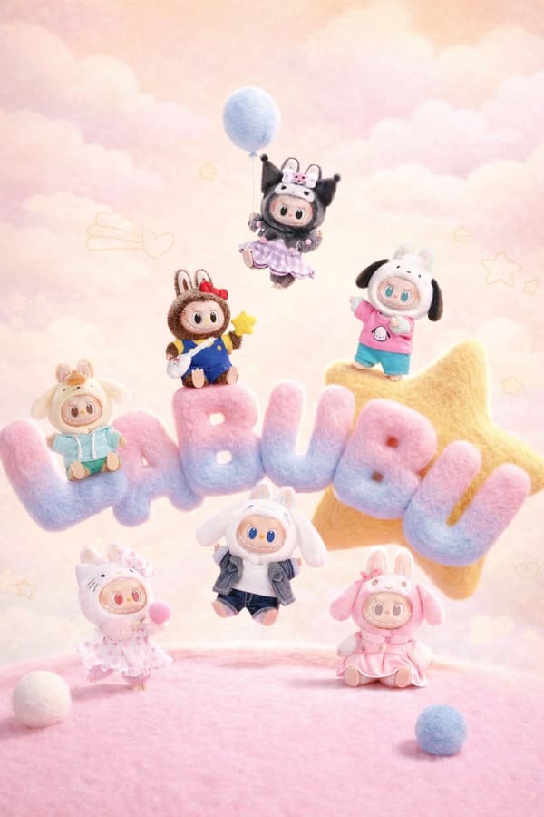 POP MART LABUBU x Sanrio Hello Kitty and Friends Blind Box Plush Keyring