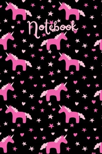 Notebook: Pink Unicorn Composition Notebook – College-ruled, 100 pages – M