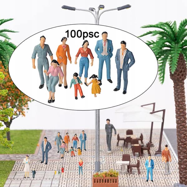 Miniature PVC Figurines – People, 20-piece set, 25th