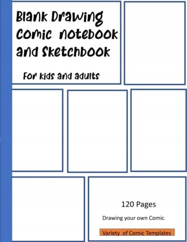 Blank Comic Drawing Notebook and Sketchbook: Blank Comic – Draw your own co