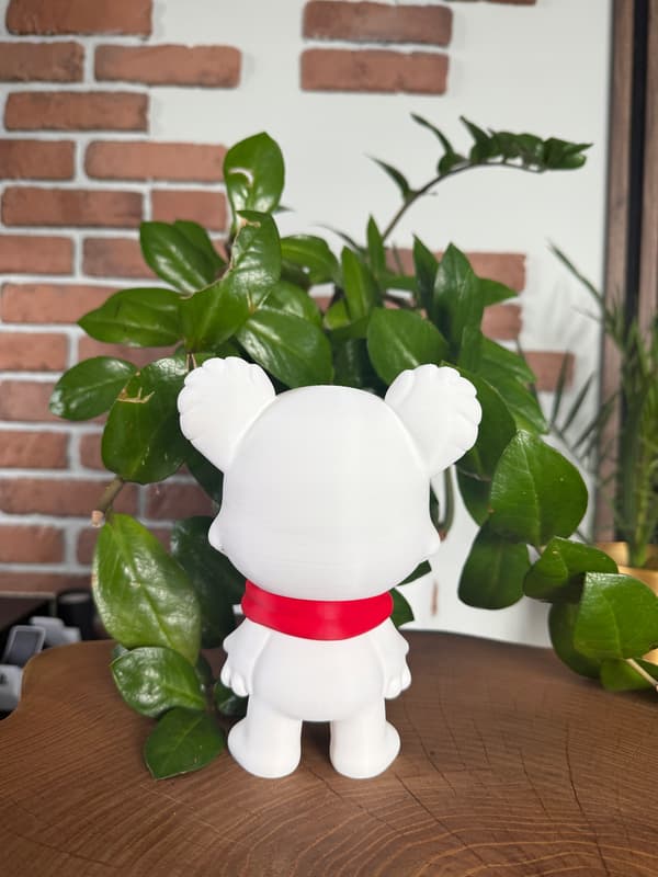 3D Teddy Bear – large decorative figurine, a cute teddy bear with a scarf | 18 cm