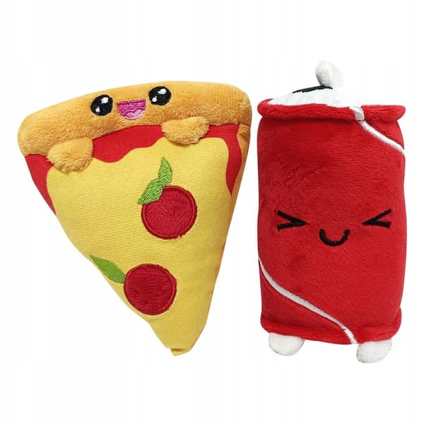 Yummis Together Plush Figures 2-Pack: Pizza & Cola in a Takeaway Bag 21