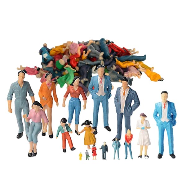 Miniature PVC Figures – People Figures – Tiny People Dolls – Model 100-piece set 87th
