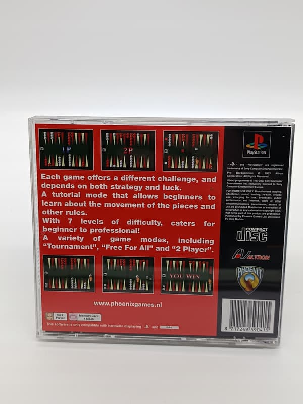 Sony PlayStation (PSX) PRO BACKGAMMON game – NEW REPLACEMENT BOX