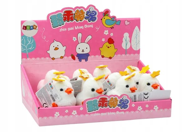 White Hen with a Star – White, Wind-up, Jumping