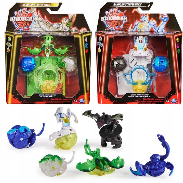 BAKUGAN 2 STARTER SETS 6 CREATURE FIGURES SPECIAL ATTACK TROX VENTRI