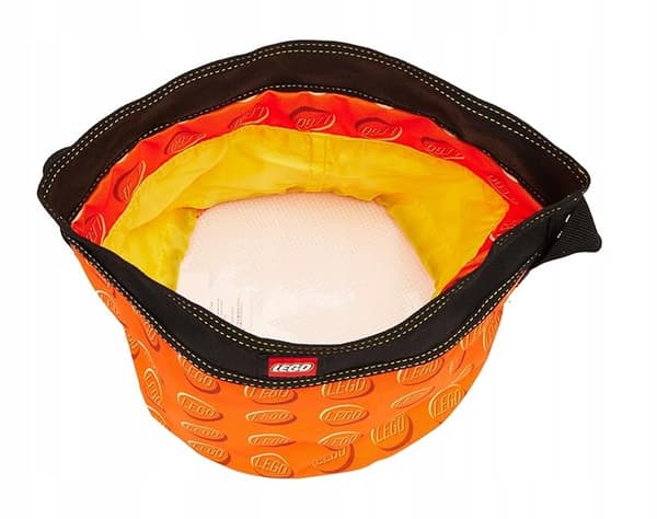 LEGO BAG, BUCKET, FABRIC CONTAINER FOR BRICKS, ORANGE
