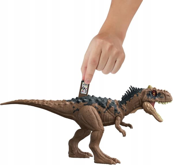 RAJASAURUS DINOSAUR FIGURINE WITH A HEAD AND MOUTH ATTACK