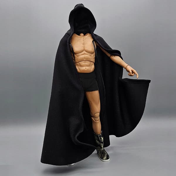 Fabric, 1:6 scale – Cape, Coat, Hat, Costume accessory – Stylish, with iron wire