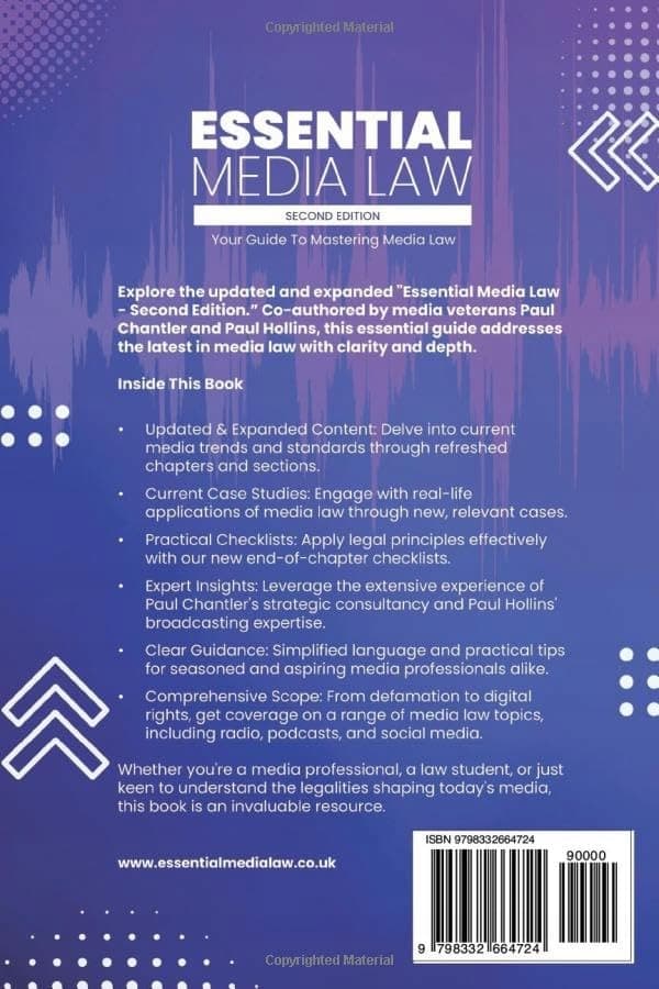 Chantler, Paul *Essential Media Law* – 2nd Edition