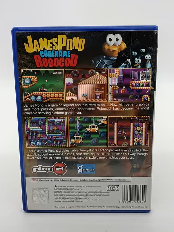JAMES POND CODENAME ROBOCOD game for Sony PlayStation 2 (PS2)