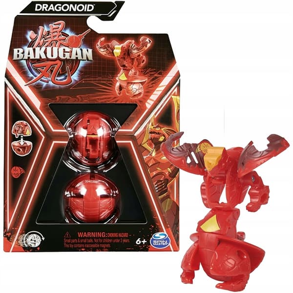 BAKUGAN DRAGONOID TRANSFORMING BATTLE FIGURE SPHERE + CARDS