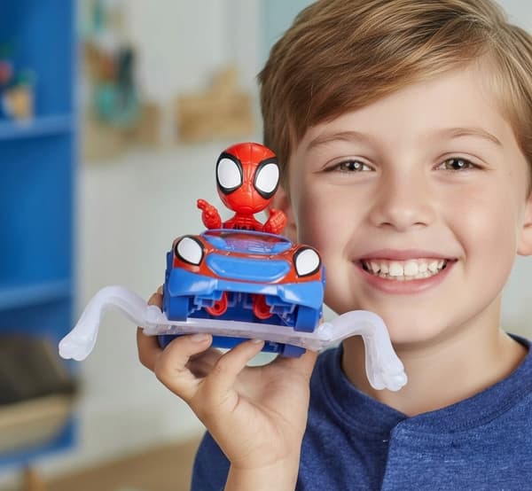 SPIDEY Figure + WEB-CRAWLER Vehicle + Giant Web! Hasbro F7454 SPIDER-MAN