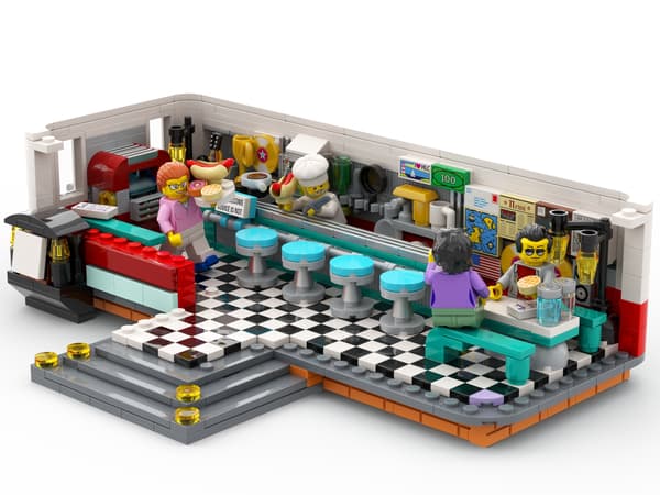 LEGO 1950s Restaurant Set – 1,379 pieces