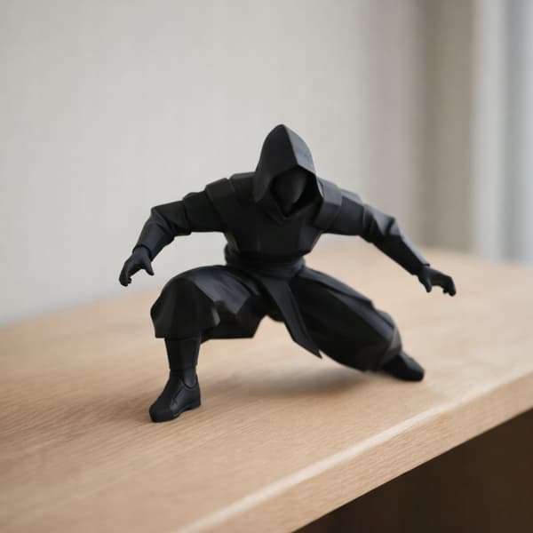 NINJA WARRIOR FIGURINE IN A DYNAMIC POSE FOR YOUR COLLECTION – MANY COLOURS AVAILABLE