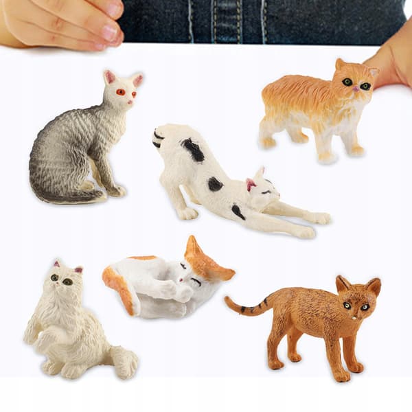 Simulation Cat toy Desktop decoration Portable collectables Lifelike Style B