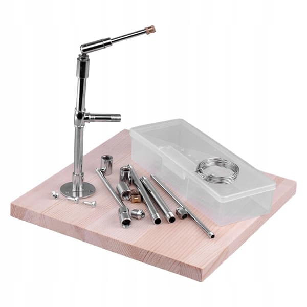 Display stand for action figures – Carved clay workbench with storage box