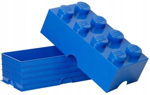 LEGO BRICK STORAGE CONTAINER, 8-BOX SET, LARGE BRICK, 50 CM, BLUE SORTING BOX