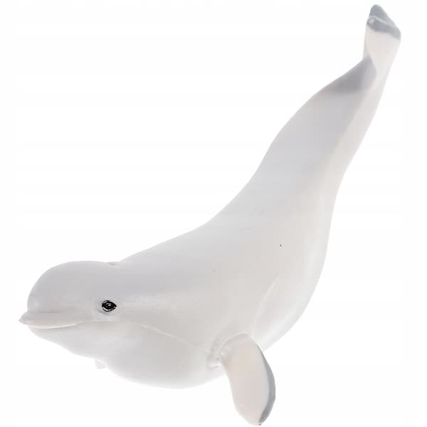 GREY SIMULATED WHITE WHALE FIGURINE FOR DECORATION