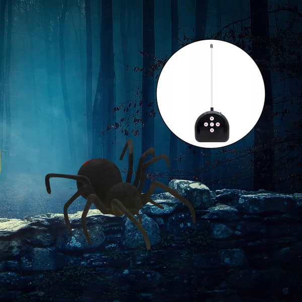 Remote control Scary, terrifying soft plush infrared spider Halloween gift D