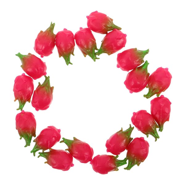 20 Vibrant Mini Fruit Figurines with Dragon Fruit Detail for Dolls