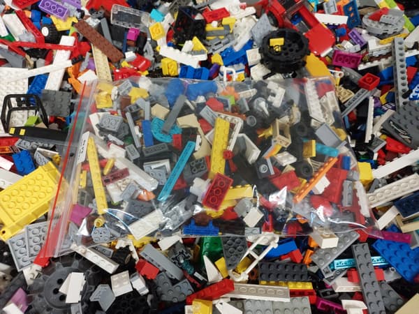 Original Lego bricks, assorted pieces, 0.5 kg