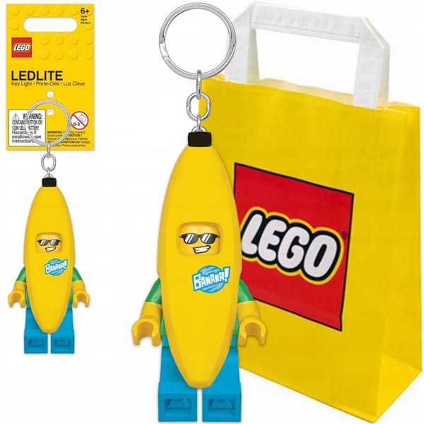 LEGO LED FLASHLIGHT KEYRING – BANANA KEYRING + GIFT BAG