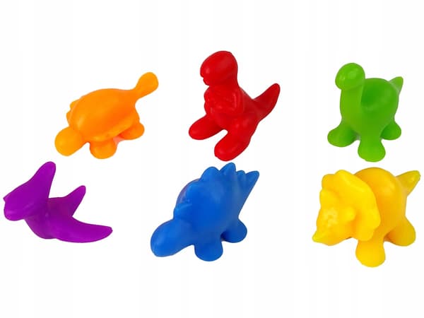 48-piece dinosaur colour-sorting toy