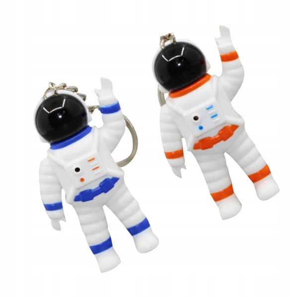 2 STYLISH LED ASTRONAUT KEYRINGS WITH SOUND – KEYRING ACCESSORIES