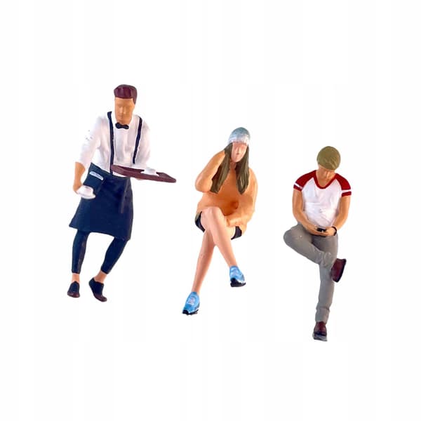 3x 1:64 Hand-painted human figurines Trains Architectural figures Figurines