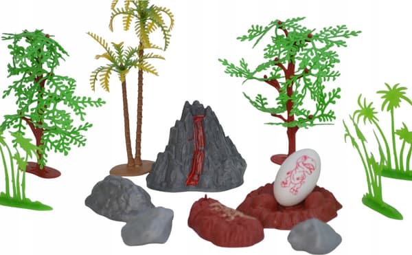 LARGE DINOSAUR FIGURINE SET IN A BOX DINOSAUR SET IN AN EGG-SHAPED CASE