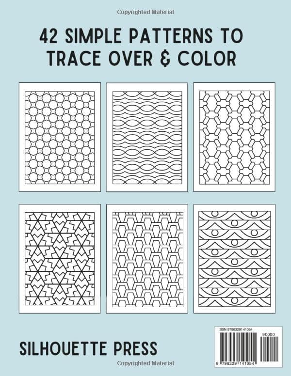 Press, Silhouette Simple Patterns Tracing Book: Bold and Easy