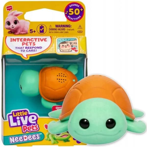 LITTLE LIVE PETS NeeDees INTERACTIVE Sandee Turtle 50+ Sounds 5+