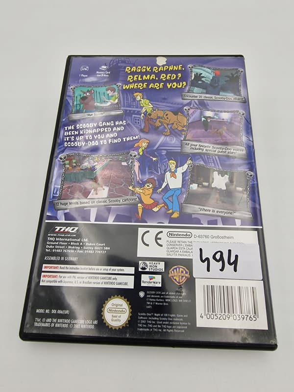 NINTENDO GAMECUBE SCOOBY DOO: NIGHT OF 100 FRIGHTS