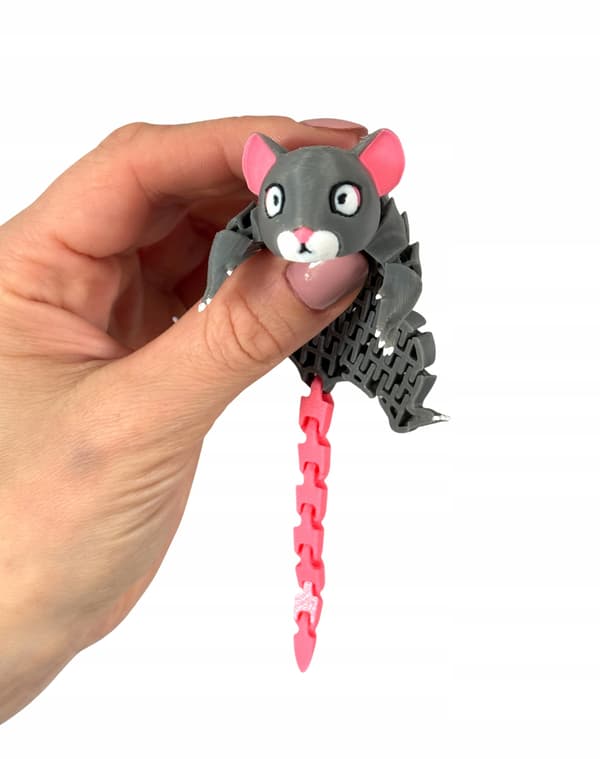 3D segmented mouse – a movable figurine, absolutely adorable! A toy, a gift