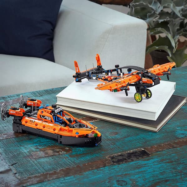 LEGO TECHNIC 42120 2-in-1 Rescue Hovercraft: Plane and Boat, 457 pieces