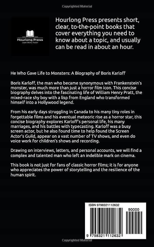 Press, *Hourlong: Boris Karloff – A Biography* (Hourlong Press)
