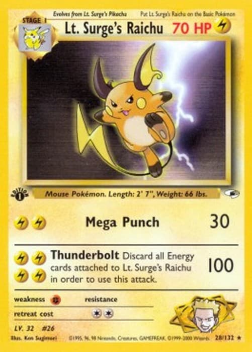 Pokemon Lt. Surge's Raichu