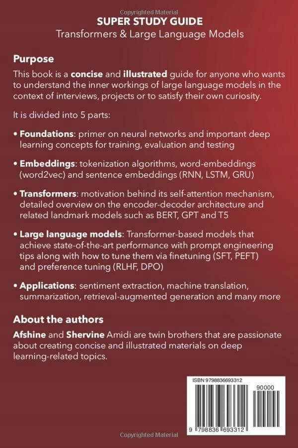 Amidi, Afshine Super Study Guide: Transformers & Large Language Models