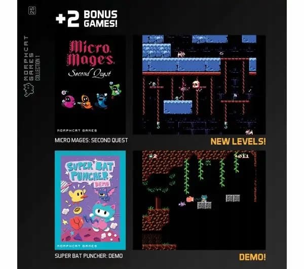 Evercade Retro Game: Morphcat Collection 1 – 3 games