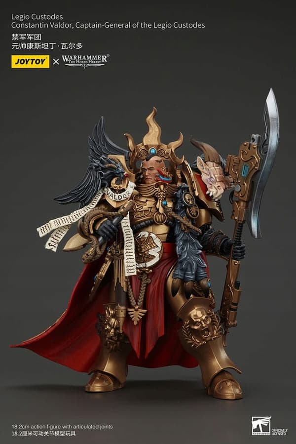 Warhammer: The Horus Here Action – Legio Custodes, Constantin Valdor, Cap – JOYTOY