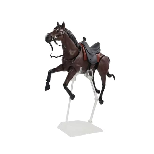 Pony figurine – Action figure model, poseable, home décor – brown